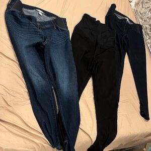 Stylish Blue denim, dark denim and Black Legging Jeans Set